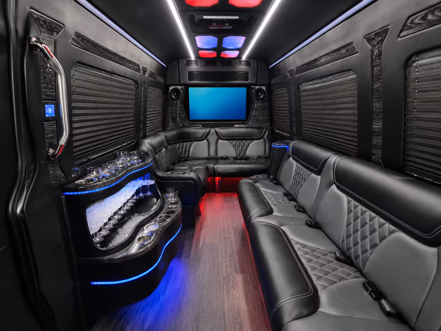 kent 30 passenger party bus interior
